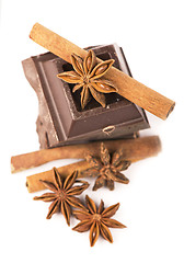 Image showing Broken milk chocolate bar