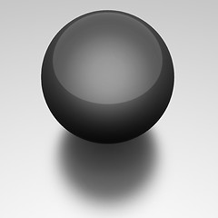 Image showing Blue metallic sphere