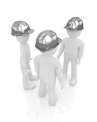 Image showing 3d mans in a hard hat