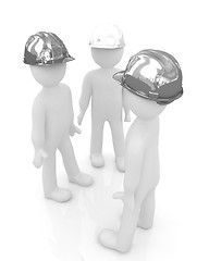 Image showing 3d mans in a hard hat