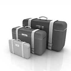 Image showing Traveler's suitcases. 