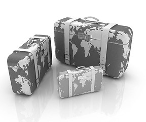 Image showing suitcases for travel 