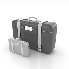 Image showing Traveler's suitcases. 