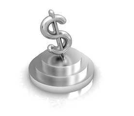 Image showing icon dollar sign on podium