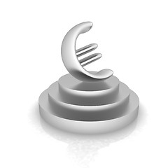 Image showing Euro sign on podium. 3D icon