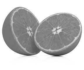 Image showing Orange fruit half