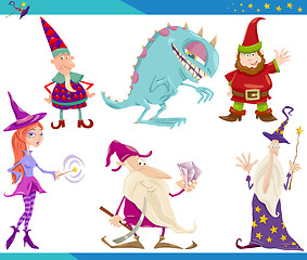 Image showing Cartoon Fantasy Characters Set