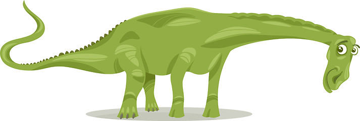 Image showing diplodocus dinosaur cartoon illustration