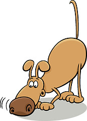 Image showing tracking dog cartoon illustration