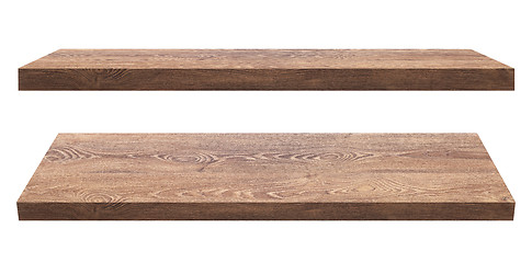 Image showing Wooden shelves
