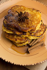 Image showing Pumpkin Fritters with cinnamon