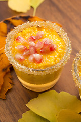 Image showing pumpkin pudding with tapioca pearls