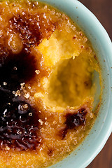 Image showing French dessert - cream brulee, burnt cream 