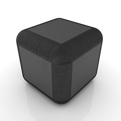 Image showing leather foot stool ottoman 