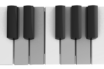 Image showing Colorfull piano keys