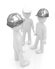 Image showing 3d mans in a hard hat