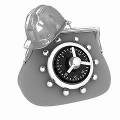 Image showing hard hat on purse safe