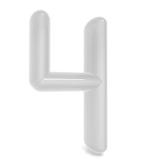 Image showing Glossy 3d number 