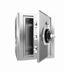 Image showing Security metal safe with empty space inside 