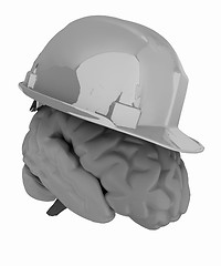 Image showing hard hat on brain