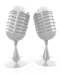 Image showing Glossy microphones