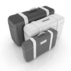 Image showing travel bags on white 