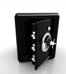 Image showing Security metal safe with empty space inside 