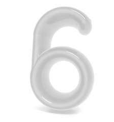 Image showing Glossy 3d number 