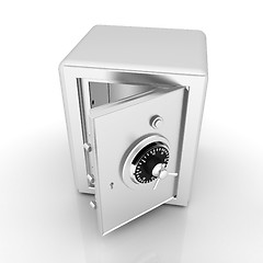 Image showing Security metal safe with empty space inside 