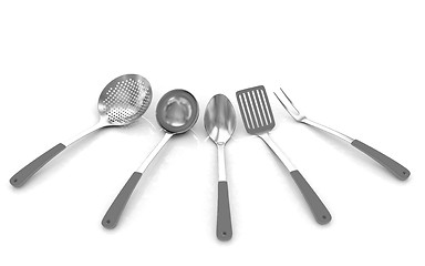 Image showing cutlery on white background 