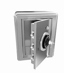 Image showing Security metal safe with empty space inside 