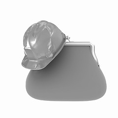 Image showing hard hat on purse