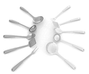 Image showing cutlery on white background 
