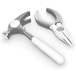 Image showing pliers and hammer