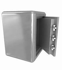 Image showing Security metal safe with empty space inside 