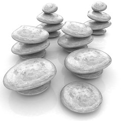 Image showing Glossy spa stones. 3d icon 