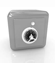 Image showing illustration of security concept with metal safe