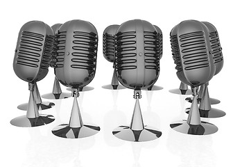 Image showing 3d rendering of a microphones