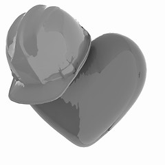 Image showing hard hat on heart