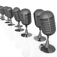 Image showing 3d rendering of a microphones