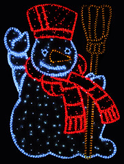 Image showing Illuminated snowman 