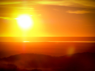 Image showing Warm Sunset Over Puerto Madryn