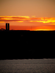 Image showing Urban Sunset Silhouette Puerto Madryn