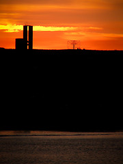 Image showing Urban Sunset Silhouette Puerto Madryn