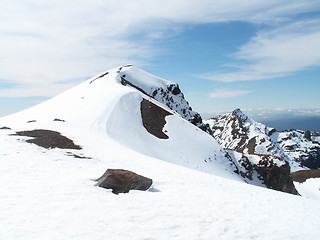 Image showing Tongariro Snowy Mountain