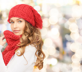 Image showing young woman in winter clothes