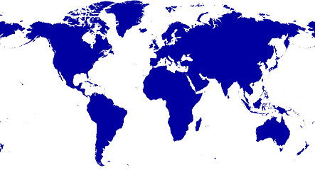 Image showing Earth map isolated