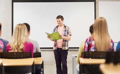 Image showing group of smiling students in classroom