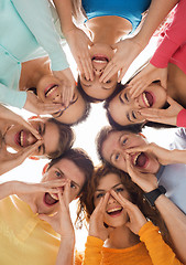 Image showing group of smiling teenagers