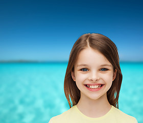 Image showing smiling little girl over white background